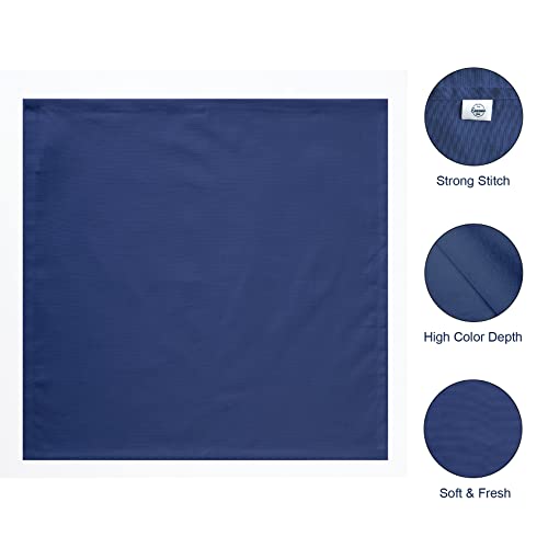 Encasa XO Cobalt Blue Cloth Napkins Set of 6, 17x17 in, 43 x 43 cm (Set of 6) - Image 3