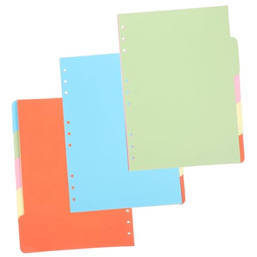 LOPUNER 15個 厚いバインダーインデックスタブ ルーズリーフ対応 類用仕切り紙 書類整理とノート割に