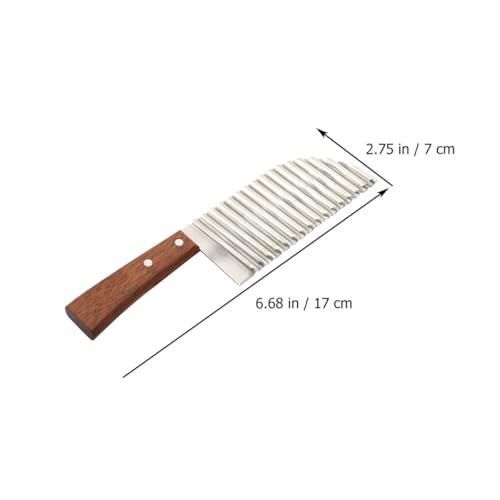 Cortador ondulado de papas de acero inoxidable para cocina miniatura 2