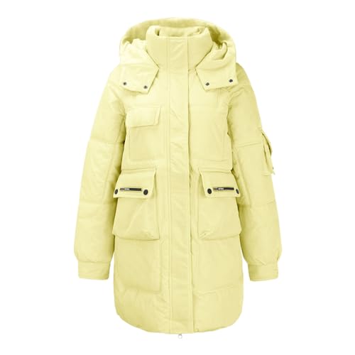 Manteau d'hiver enveloppant pour femme veste jaune protectrice XXL