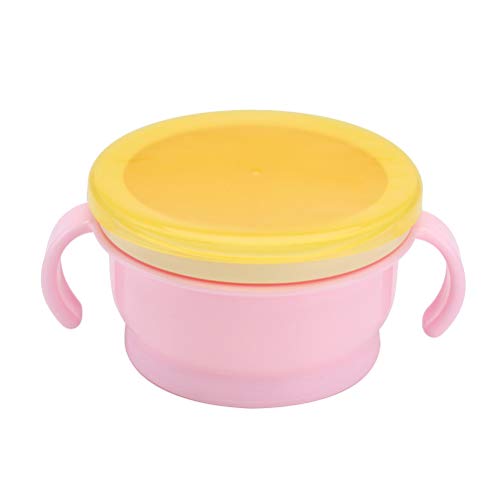 NUOBESTY Baby Bowl Kids Dinner Tableware Child Dining Bowl Snack Containers (Pink)