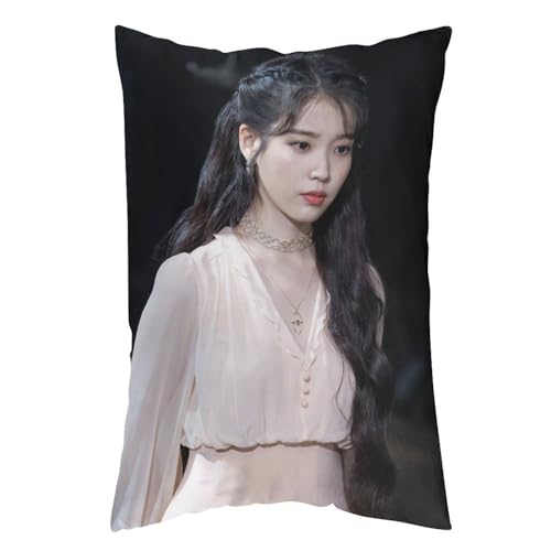 For 韓国 IU アイユー 李知恩 4 抱き枕カバー クッションカバー 寝具 着脱簡単 柔らかくて丈夫 四季通用 目に見えないファスナー開閉 洗える ホリデーギフト16 "x24 "