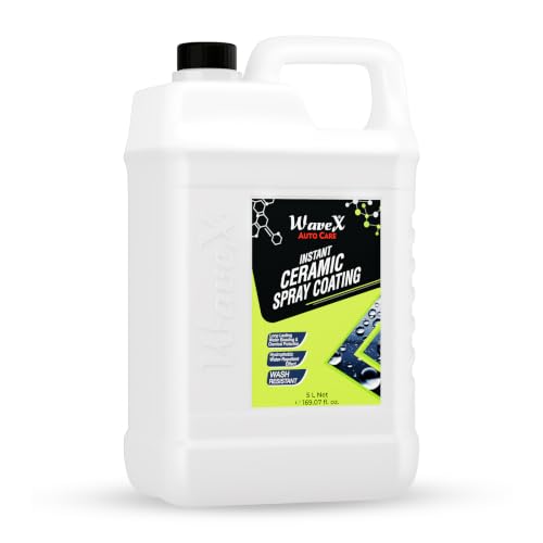 Image of WaveX Instant Ceramic Coating for Car and Bike, 5L | Easy to Apply - Just Spray and Wipe - Super Hydrophobic, Extreme Gloss, Smoothness and Protects Paint