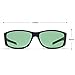 Migraine Relief Glasses by MigraLens | Horizon Wrap Around Unisex Style | for Chronic Light Sensitivity | Green Lenses