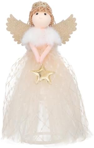 Kichvoe Christmas Tree Topper: 10.2 Inch Angel Treetop Figurine D...