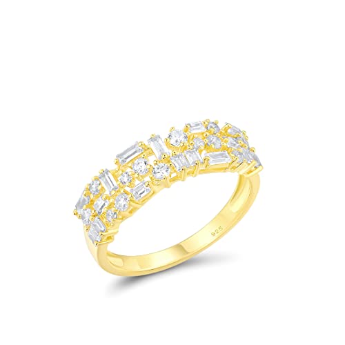 Bagues pour femmes mode zircone cubique blanche scintillante et bijoux fins