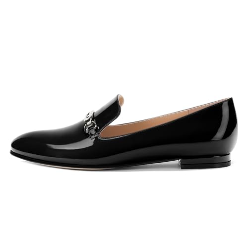 Image of Women's Loafers, Slip On Round Toe Comfortable Flats for Women Dressy and Work, Womens Business Casual Shoes