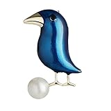 ❤ Größe: Die Brosche ist ca. 4 cm lang und ca. 2,5 cm breit.Der Teil des Vogels ist ca. 3,5 cm lang und ca. 1,8 cm breit.Der Durchmesser der Perle beträgt ca. 1cm.Das Gewicht der Brosche beträgt ca. 7,51 g.