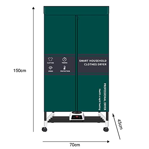 DUTIL Wasdroger, draagbare droger, elektrische wasdroger, mini-droger, warme droger met verwarming, woninghotel binnendroger, digitale automatische timer, tweelaags (maat: 1) - Image 6