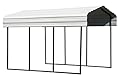 Arrow Shed 10' x 15' x 9' Galvanized Steel Multi-Purpose Shade and Shelter Carport, Eggshell Finish