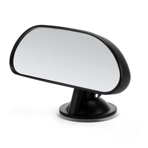 Specchietto Retrovisore Per Bambini Auto - Regolabile 360° Con Ventosa Per Parabrezza, Nero - Foto 5