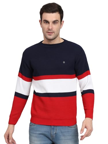 Image of eWools winterwear Men's Woolen Striped Cardigan Sweaters