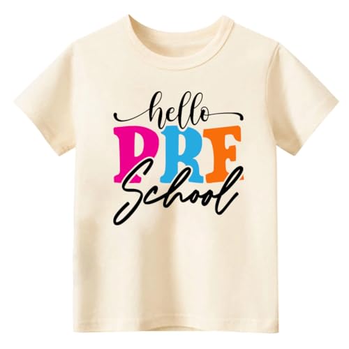 Kids Toddler Boys Girls Back to School Shirt First Day of Preschool T-Shirt Short Sleeve Top