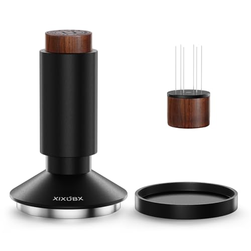 Image of XIXUBX 2-in-1 Espresso Tamper & Magnetic WDT Tool, 51mm Spring Loaded Tamper with Corrugated Base & Cover, Anodized Aluminum Handle, Fits XIXUBX and Other 51mm Portafilter Espresso Machines