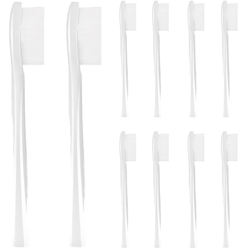 My Compatible avec/Variationss la brosse à dents électrique Têtes de brosses de remplacement, My pour/Variationss la brosse à dents électrique Avec housse de protection, Lot De 10 (Blanc)