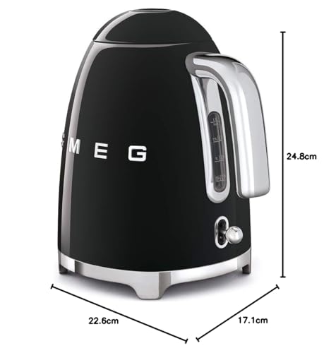Smeg KLF03BLEU Svart Elektrisk Vattenkokare 1.7 l