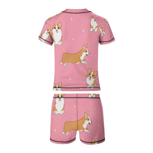 Cartoon Funny Little DoggyChildren's Swimsuits Boys Two Piece Suit8-10Y（130cm）3
