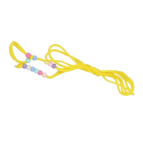 爬虫類トラクションリーシュ 安全な調節可能なビーズデザイン 小動物トラクションロープ トカゲ モルモット ハムスター レッド 家庭用 (黄色)