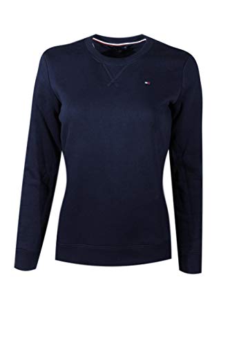 Tommy Hilfiger Womens Fleece Pullover Sweater (Large, Navy)