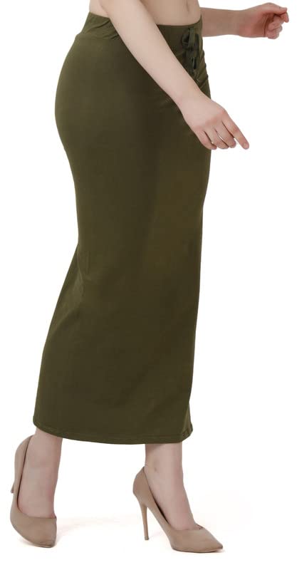 Image of Lycra Blend Cotton Saree Shapewear Petticoat for Women and Girls, Skirts Shapewear Dress for Saree