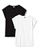 URBAN CLASSICS Camiseta básica mujer de manga corta, cuello redondo, de algodón hombros caídos, con doblez en las mangas, distintos colores y tallas