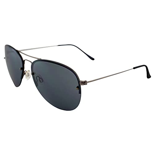 Epoch Eyewear Emerson Aviators Glasses for Men & Women Top Gun Sunglasses Gunmetal Frame with Smoke lens
