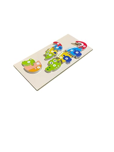 Image of Alligator Life Cycle Jigsaw Puzzle - Wooden Jigsaw Puzzle for Kids, Fun & Educational Animal Lifecycle Puzzle, Ages 2+