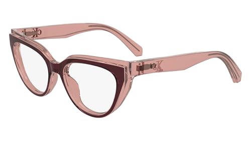 Image of Eyeglasses Calvin Klein Jeans - Ckj24628 Burgundy/blush / 50 Bridge: 17 Horizontal Measurement: 50 Vertical Measurement: 38,6