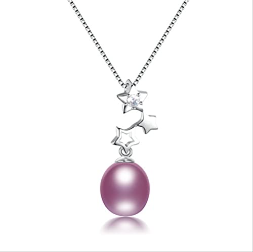 Collier de perles de culture et pendentif étoile en argent 925 de prestige