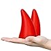 YGMONER Car 3D Devil Horns Sticker (Easy to Find Car in The Parking Lot) Halloween Car Roof Decor Elasticity Foam Bull Horns (Classic Red)