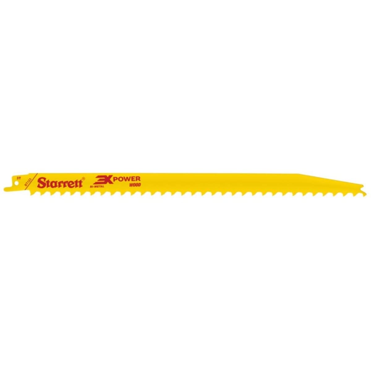 Starrett BT123-20 Lot de 20 lames de reciprocation bi-métal à coupe rapide à usage général, épaisseur 0,050 cm, 3 TPI, longueur 12" x largeur 3/4" (lot de 20)