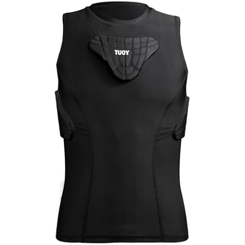 DGXINJUN Youth Chest Rib Protector Kids Boys Child Padded Shirt & Vest Heart Guard Sternum Compression for Football Rugby Sports Competition Cover