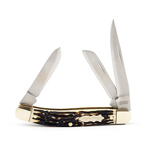 Uncle Henry 897UH 6.2in High Carbon S.S. Traditional Folding Pocket Knife with 2.8in Clip Point, Sheepsfoot and Spey Blade for Hunting, Camping and EDC