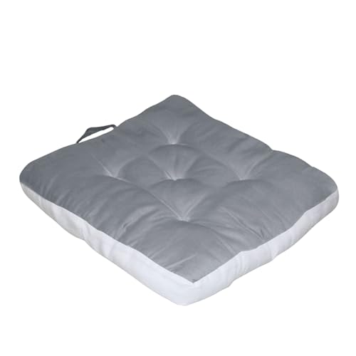Image of Pet Bed| Dog for Bed, 100% Cotton Comfortable Durable Both Sides usable Square Shape with Handle and Dry Clean Pet Bed | Cat Bed | Puppy Bed |Small Dog Bed for Cats Puppies -Size- (45 x 45cm) (Grey)