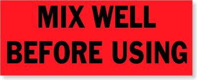 Amazon.com: Mix Well Before Using, Fluorescent Paper Labels ...