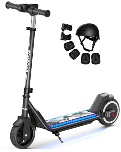Image of ECOROAD EK6 Kids Electric Scooter for 6-12, 3 /6 /10mph Speeds for Ultimate Comfort & Adjustable Height, 150W & Dual Brake Safety Electric Scooter, for Outdoor Play, Park Rides (Rider:3.9-5.2 FT)