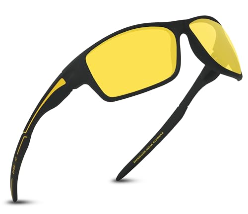 Image of EFERMONE Night Driving Glasses: Polarized Anti-Glare Driving Glasses for Car and Bike | Wraparound Design (EFER-SP, 2025)