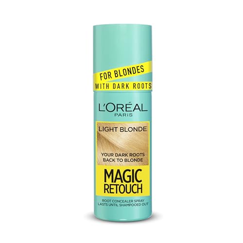 LOréal Magic Retouch Dark Roots Instant Root Concealer Spray for Blondes with Dark Roots Home Salon Hair Dye or Hair Colour Shade: Medium to Dark Blonde 75ml