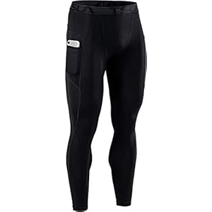 TSLA Men’s Compression Leggings Running Tights Trousers, Cool Dry Gym Workout Jogging Sports Base Layers Bottoms Pants