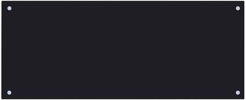 vidaXL Kitchen Backsplash, Kitchen Wall Tile Panel, Kitchen Sink Splash Guard for Wall Protector, Home Wall Decor, Black Tempered Glass