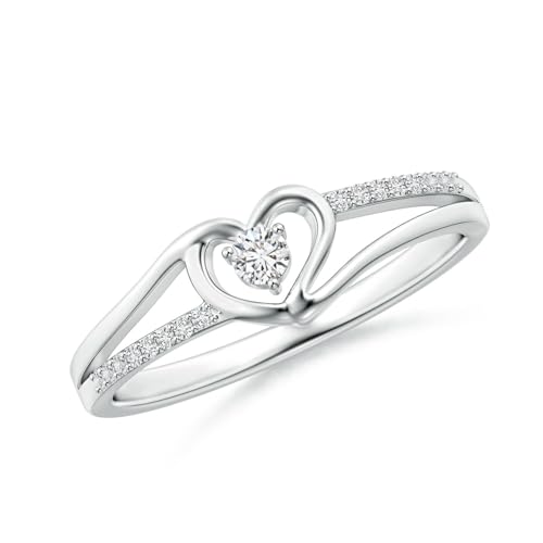 Bague argent et diamant Angara en forme de coeur, le cadeau de Saint-Valentin idéal pour elle