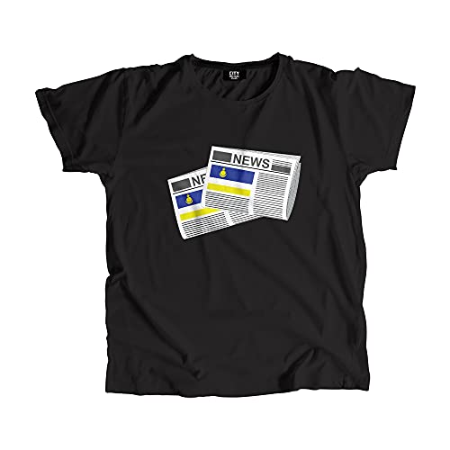 T-shirt Buryatia Newspapers col rond coton uni haut graphique mixte