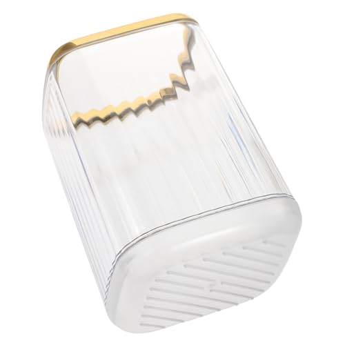 VILLFUL Portapennelli Trucco Trasparente da Scrivania Custodia Cosmetici Multifunzionale Resistente con Base Piatta Organizer Penne e Pennelli per Uso Quotidiano