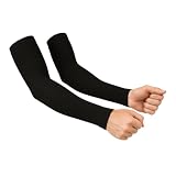 Manguito Proteção Solar UV para Braço Mangote Esportivo Respirável para Moto Ciclismo Corrida(Preto)