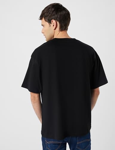 Tommy Hilfiger Camiseta de Manga Corta Hombre Logo con Cuello Redondo, Negro (Black), S