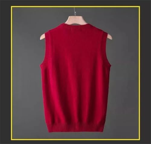 Men V-Neck Pullover Waistcoat Slim Sweater Vest Male Solid Knit Tops Spring Fall3