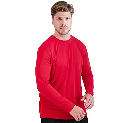 Denali Performance Men's Mega Solar ProtectUV Long Sleeve, Ruby Red, X-Large