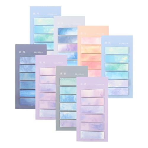 Pestañas adhesivas para libros en colores degradados ideales para oficina y hogar