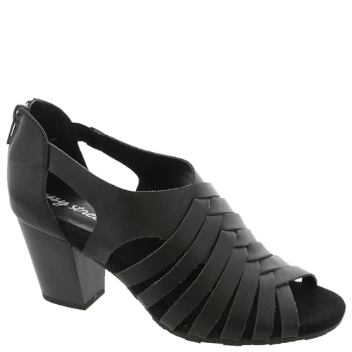 Easy Street Women's Vanni Heeled Sandal, Black, 8.5 Wide