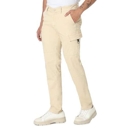 Image of Spykar Men's Regular Cargo Pants